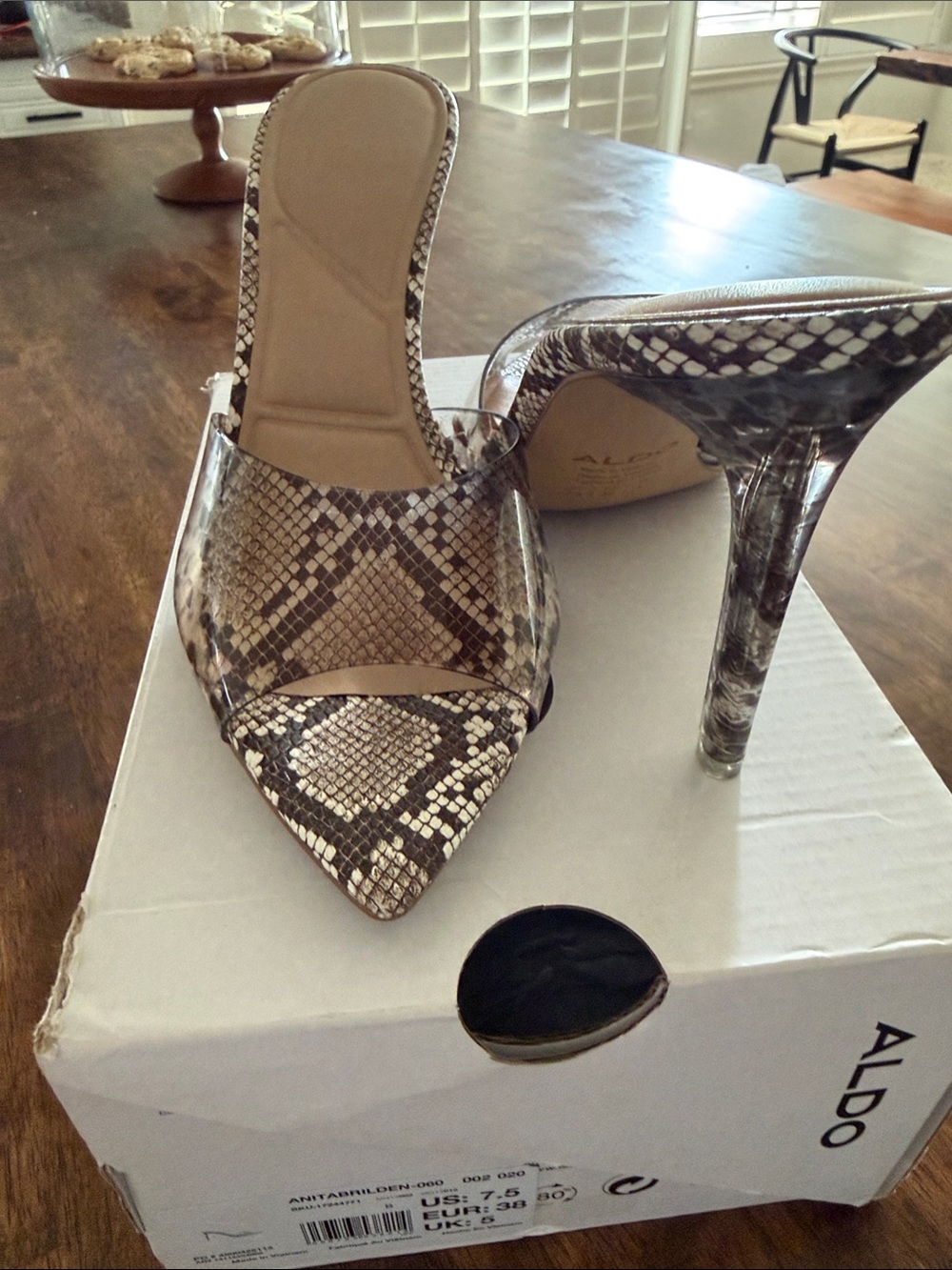 ALDO snakeskin heels